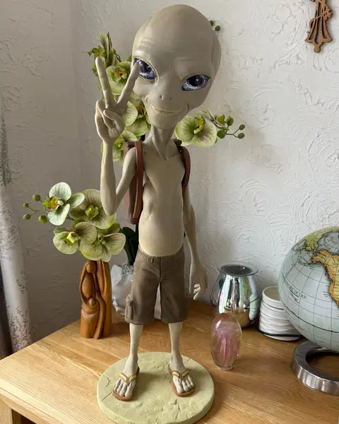 Grey alien figure — printed by a customer